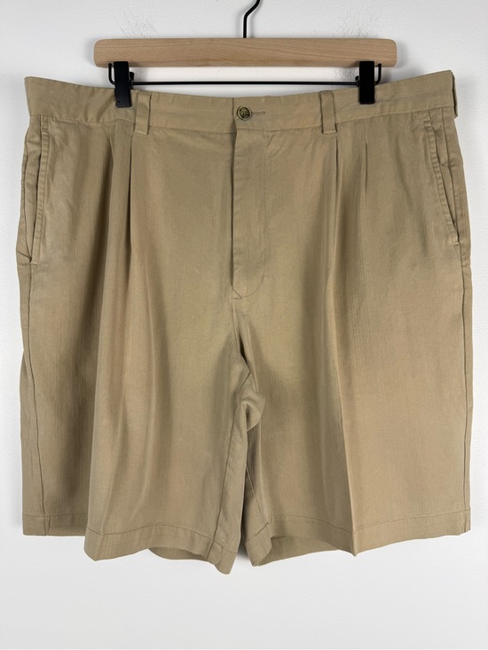 Tommy Bahama Other - Tommy Bahama Bamboo Silk Men's Khaki Herringbone Flat Front Shorts